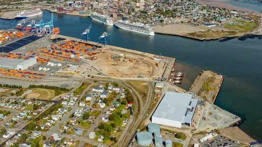 Port Saint John in New Brunswick