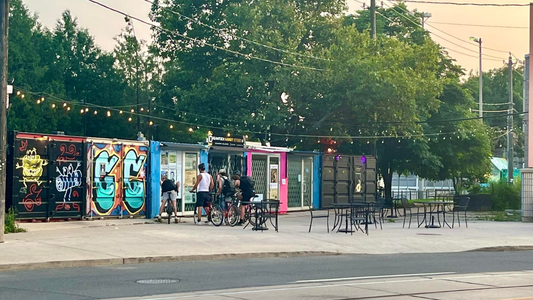 shipping container art gallery