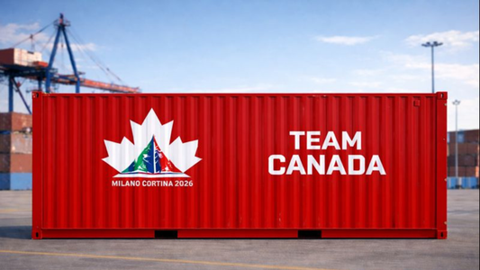 shipping containers for Team Canada